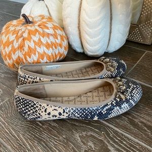 Vionic Spark Kiska Snake Print Ballet Flats US 8